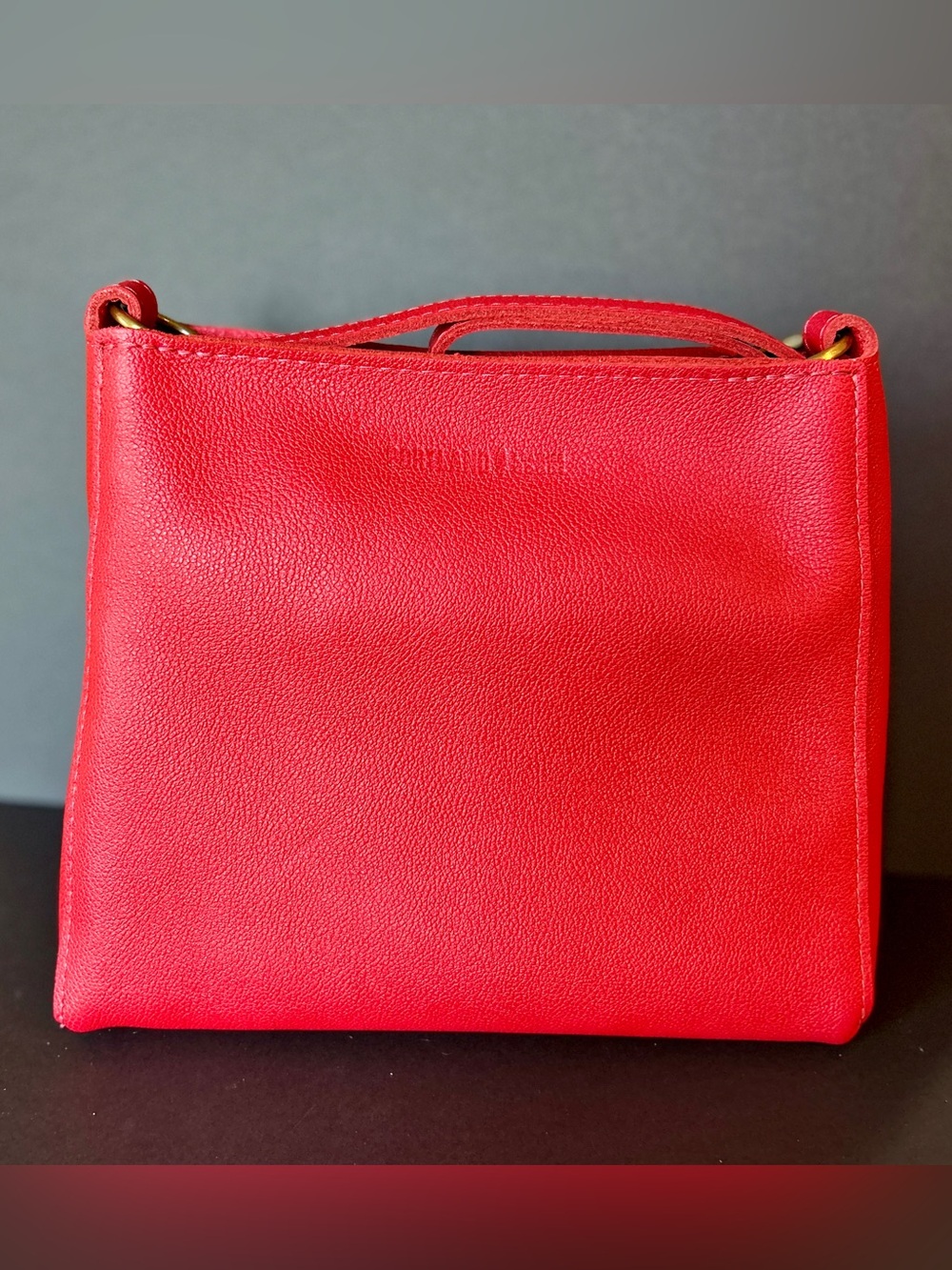 Portland leather good red dot com triangle shoulder bag